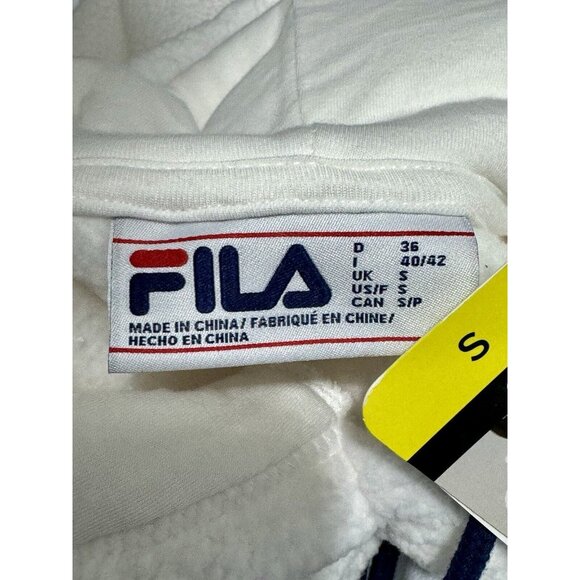 Fila Womens Josephine Crop Sherpa Hoodie White Size S - Picture 6 of 6